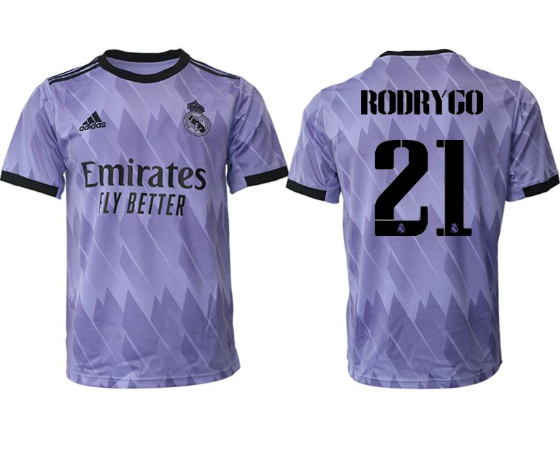 Men 2022-2023 Club Real Madrid away aaa version purple 21 Soccer Jersey